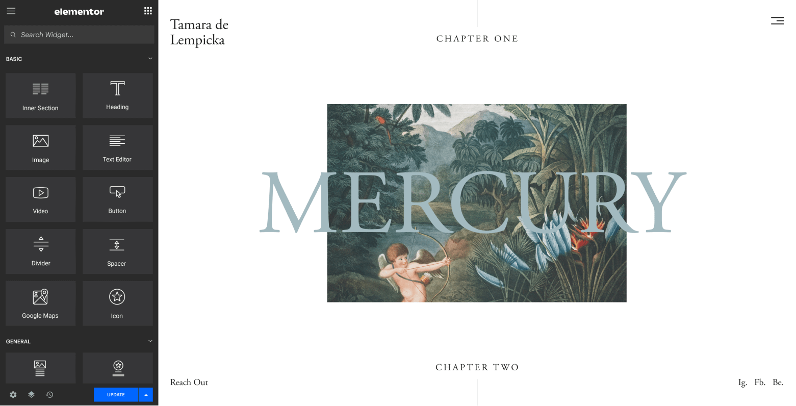 Neuron Editor visual drag and drop interface showing full site editing